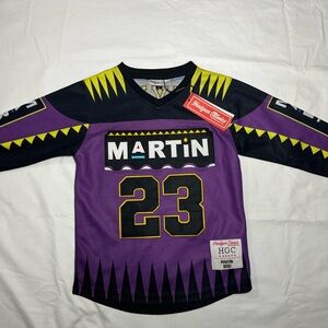 Martin Kids Purple and Black Graphic Jersey